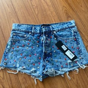 The Kooples multicolor stud shorts